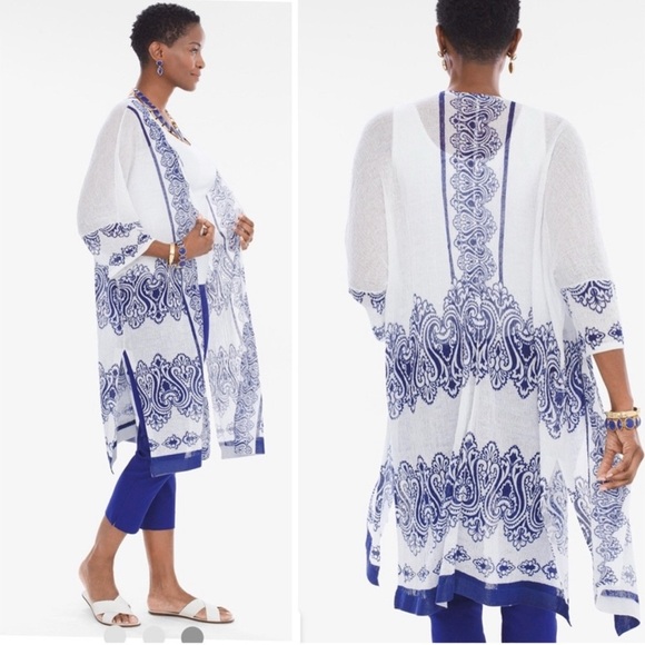 Chico’s | Open Front Cotton Blend Cardigan - Picture 1 of 6